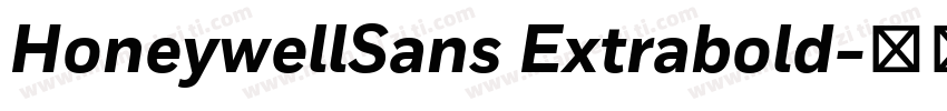HoneywellSans Extrabold字体转换